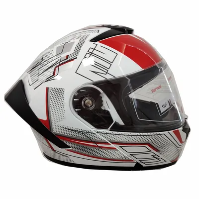 Glossy White Leaf Decal DOT ECE Flip up Motorcycle Helmet