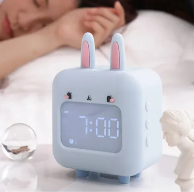 Amazon Warm Rabbit Alarm Clock Wakes up with Wonderful Ringing Tone Baby's Night Light