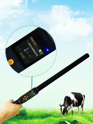 134.2kHz Fdx Telescopic LED Bluetooth Passive Lf Animal Tag RFID Handheld Reader