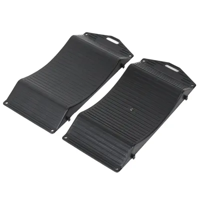 Vehicle Storage Ramp Set Curved Low Profile Ramps Portable Plastic Car Ramps
