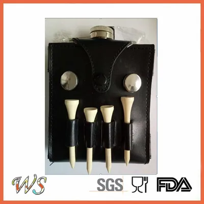 Wsjjyy056 Wholesale Stainless Steel Hip Flasks /Leather Wrap Hip Flask Sets/Vacuum Flask