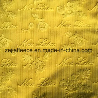 Embossed Mirco Fleece Fabric in Drop Needle