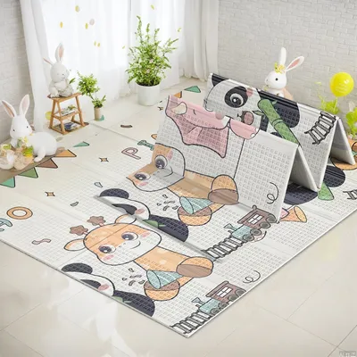 Fence Baby Play Mat Activity Gym Foldable Toddler Crawling Mat