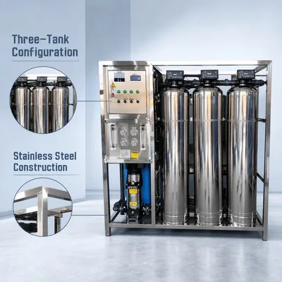 Commercial RO Water Filter System for Bottled Water Factories Industrial Water Treatment Equipment Purifier Machine