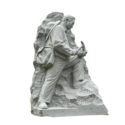 Classical Chinese Granite Geologist Memorial Statue