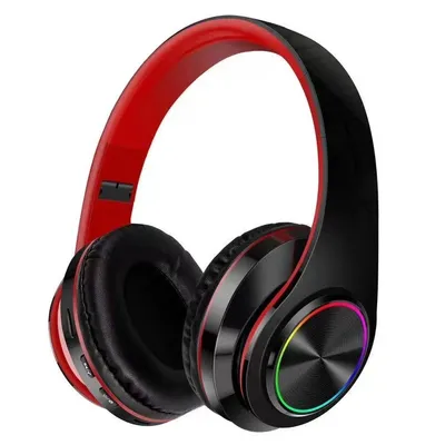 B39 Portable Wireless Headphones Foldable MP3 Player Headset Microphone LED Colorful Lights UV Waterproof Function Bt Headset