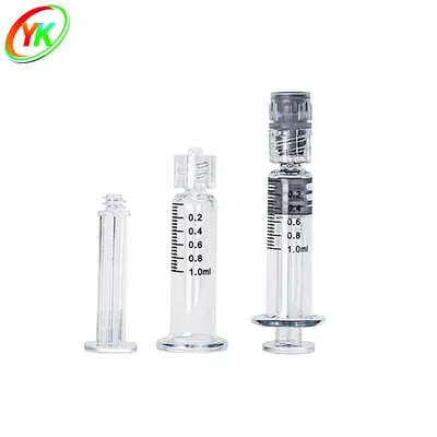 1 Ml Luer Lock Glass Prefilled Syringe with Plastic Plunger