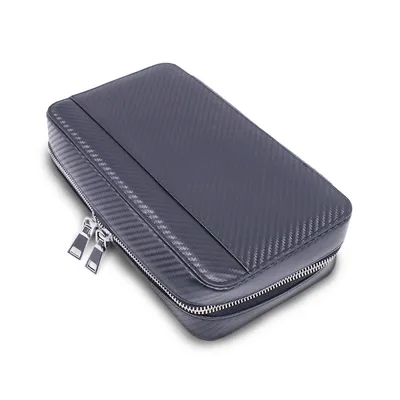 Hot Selling Travel Cigar Humidor Portable Cigar Leather Case