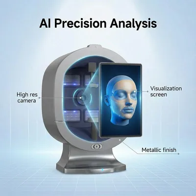 21.5 Inch Ai 3D 9 Spectrum Tcm Professional Salon Skin Analyzer Machine
