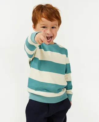 Good Quality Autumn Spring Handsome Boy Long Sleeve Round Neck and Yarn Dyed Stripe Sweater Kid Clothes