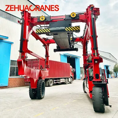 Low Maintenance Cost Container Straddle Carrier Heavy Duty Stacking 20FT 40FT 45FT Container Crane ISO Verified Manufacturer