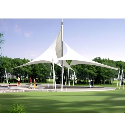 Minimalist Contemporary Style Membrane Structure Landscape Shelter Aesthetic
