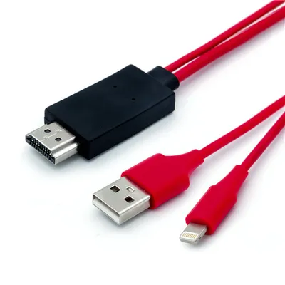 Lightning iPhone to HDMI Cable with USB Charger Cable
