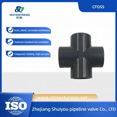 PVC Four Way Cross Pipe Fittings Plastic Connector for Water Supply Systems