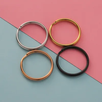 Stainless Steel Key Clasps Key Ring Accessories 1.5X25mm