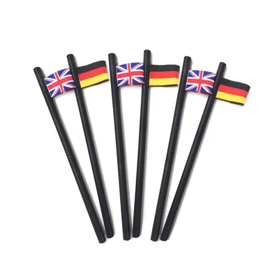 Promotion Custom Logo Printed Pencil Flag Wooden Pencils