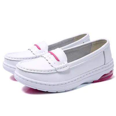 Lady White Hospital Nurse Work Shoe Women Nursing Shoes Wedge Heel (SFR-8103-1)