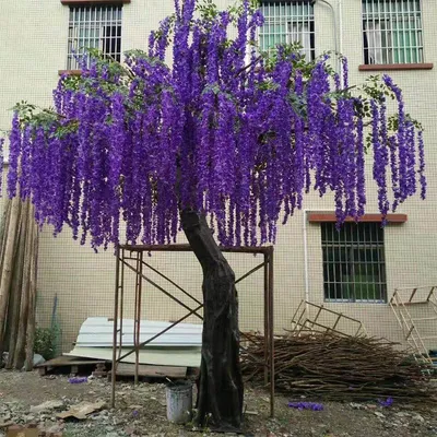 Customized Decorative Faux Trees Artificial Fiberglass Wisteria Tree Wedding Decor