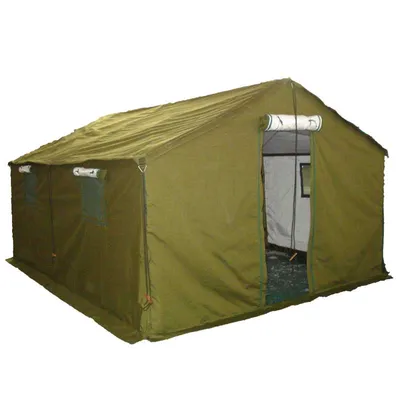 Double Safe Camping Tactical Custom Professional 4mx3m Waterproof Windproof Durable Camo Canvas Tent for 10 Persons