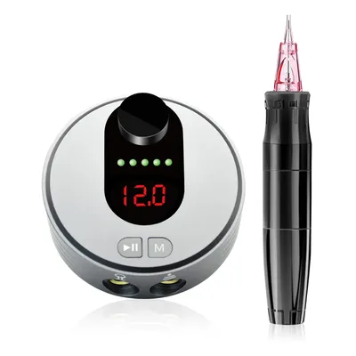 Tattoo Power Supply with Rotary Tattoo Pen Machine Kits for Permanent Makeup Eyebrow Eyeliner and Lip Brush