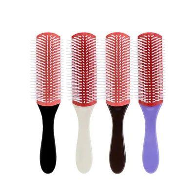 Professional Nylon Denman Manufacture Eco Friendly Extension Vent 9 Rows Detangling Anti-Static Hair Brush