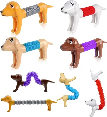 Newest Stretch Pipe Dog Fidget Pop Tube Toy for Kids