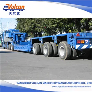 Raising and Falling Semi Trailer for 120 Tons with Gooseneck