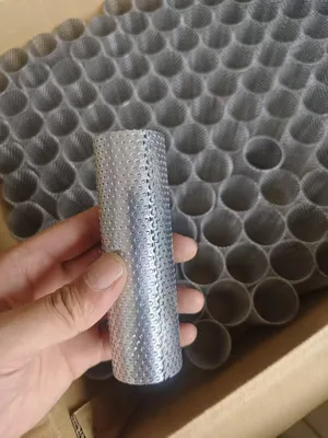 Th. 1.2mm Stainless Steel Inox AISI 316ext Diam. 21mm Th. 1.2mm Perforation R2 T5 Continuous Welding Perforated Tube