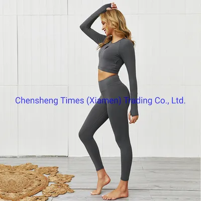 Crop Top Sexy Long Sleeves Crop Top Sexy Sport Active Wear Legging for Gym Wear