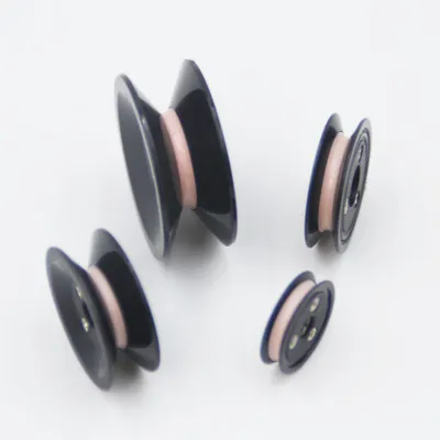 Textile Machinery Plastic Flanged Ceramic Pulley Wire Guide Pulley