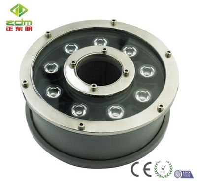 AC85~265V AC/DC24V Stainless Steel RGB LED Underwater Light 9x1w