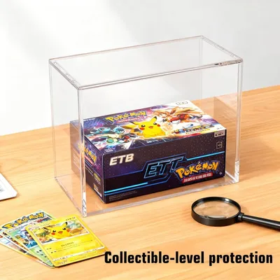Dustproof Etb Protector Pokemon Clear Anti-UV Acrylic Magnetic Display Box Case