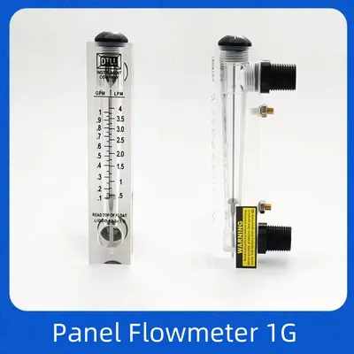 1-40g Gas Flowmeter with Adjustable Valve Air Rotormeter Panel Liquid Flow Meters