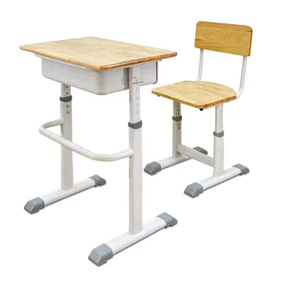High Quality Solid Wood School Student Study Desk and Chair