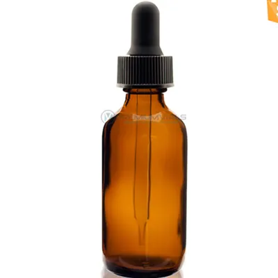 2 Oz 60ml Bottle Dropper Amber Boston Round Glass Bottle