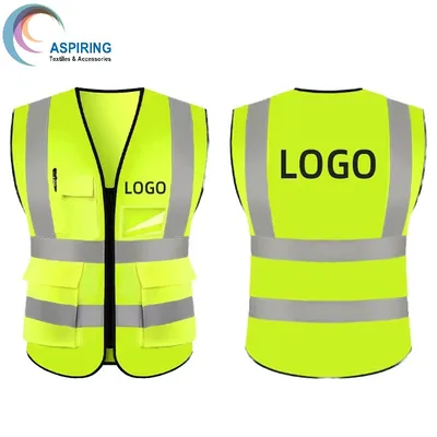 High Visibility Safety Vest Mesh Work Vest with Back Large Cargo Pocket Breathable & Pockets for Construction