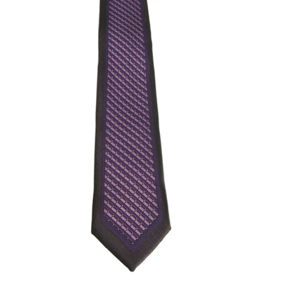 Wide Stripe Design Purple Colour Wovn Polyestr Skinny Ties