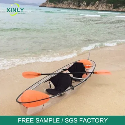 Hot Selling Fiberglass Transparent Glass Kayak with Poly Carbonate Kayak