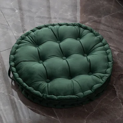 Soft and Portable Circular Velvet Cushion with Large Cushion