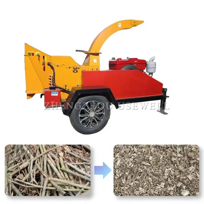 Large Wood Chipper Machine for Tree Branches Industrial Diesel Wood Shredder