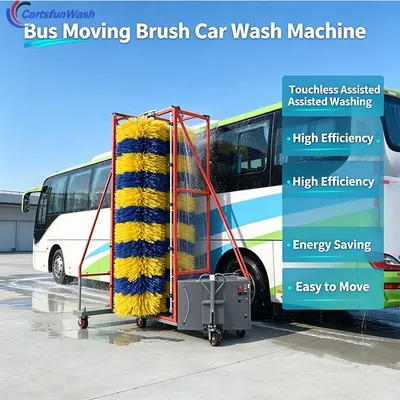 Mobile Double Brush Vehicle Washing Machine Portable Commercial Automatic Washer for Public Bus Freight Truck Bus Station