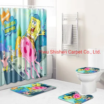 Frozen Spongebob Cloth Shower Curtain