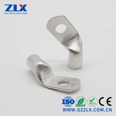 Customized Crimp Cable Lug Left Bend Copper Tube Terminal Connector