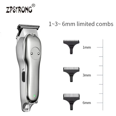 All Metal Professional Rechargeable Hair Trimmer Electric Hair Trimmer