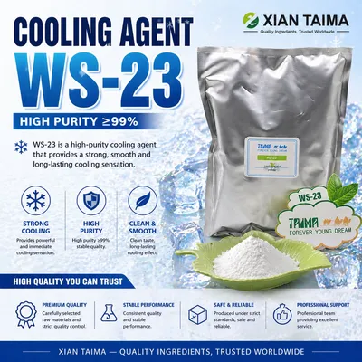 Hot Selling Cooling Agent Ws-23 Powder Food Grade Cooling Additive for Drinks, Gum, Candy