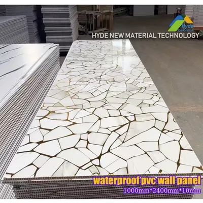 2.4m X 1m X 10mm Large Waterproof PVC Bathroom Wall Cladding Panels for USA Wet Room