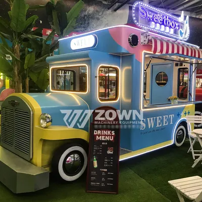 Cute Pastry Service Electric Street Food Cart