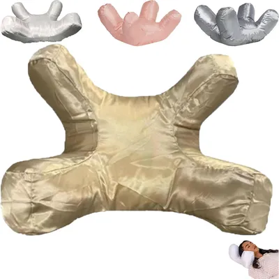 Pillow + Pillowcase, Anti Wrinkle Pillow, Beauty Pillow for Side Sleeping (Cotton Gold)