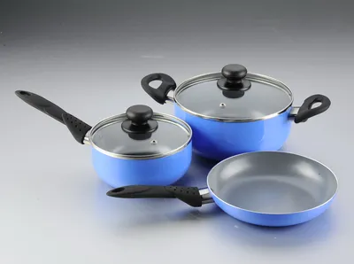 5PCS Pressed Aluminum Non-Stick Cookware Set