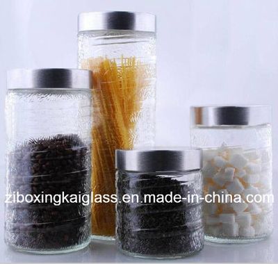 Transparent Airtight Glass Jar with Metal Lid